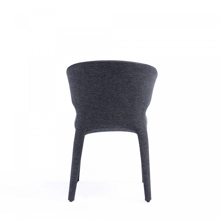 Conrad Mid-Century Modern Upholstered Dining Chair in Black - Set of 4 
