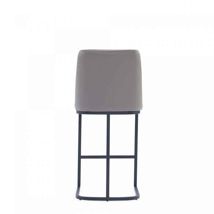 Serena Modern Metal Upholstered Counter Stool in Taupe - Set of 3 Bar Stool 