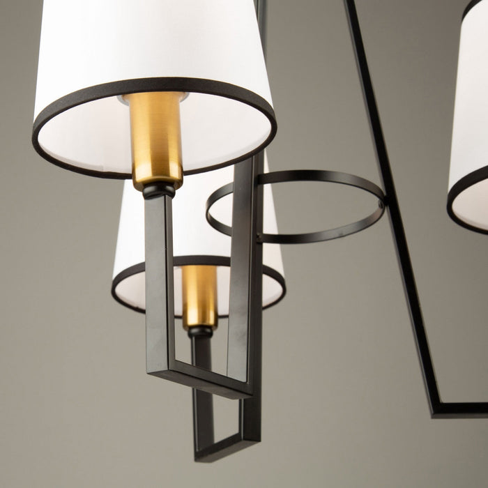 Coco 3-Light Black and Gold Chandelier 