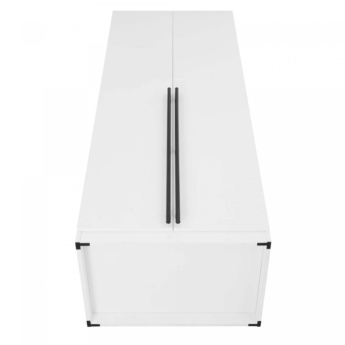 Lee Modern 32\" Wardrobe Closet in White Armoire 