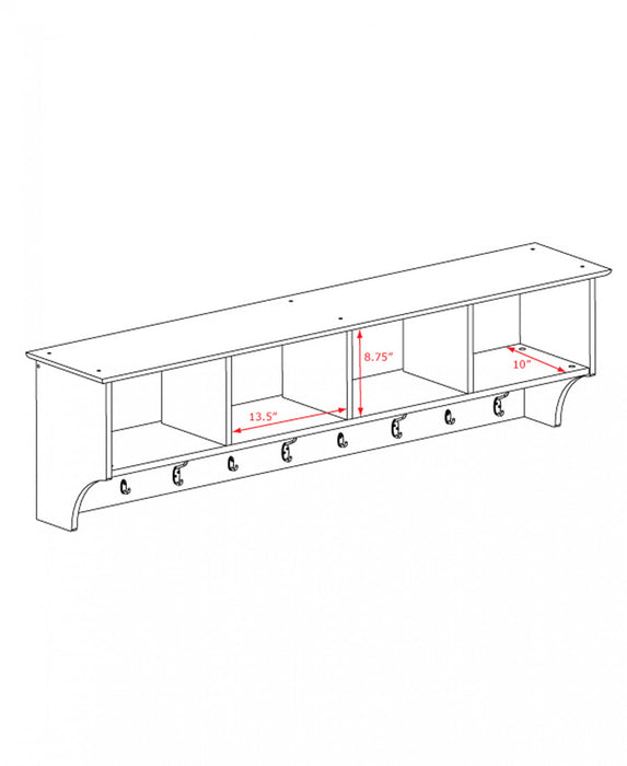 Hanging Entryway Shelf - Black