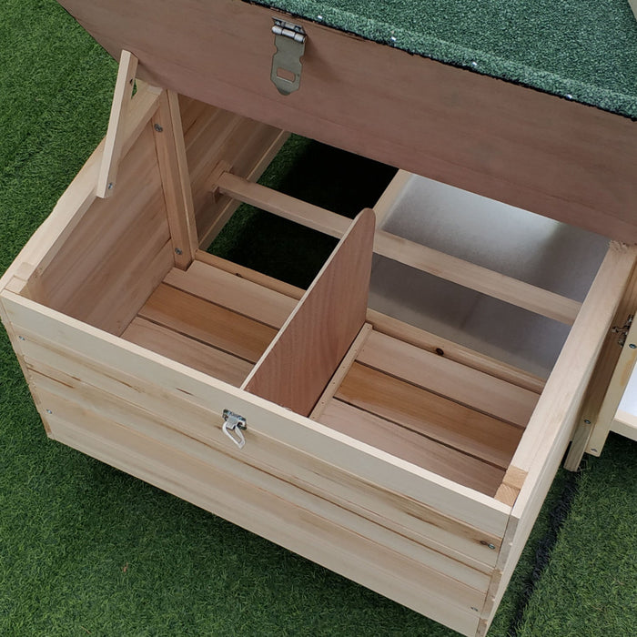 Pawhut 77\" Chicken Coop Hen House Rabbit Hutch Poultry Cage Pen Outdoor Backyard With Nesting Box Ru