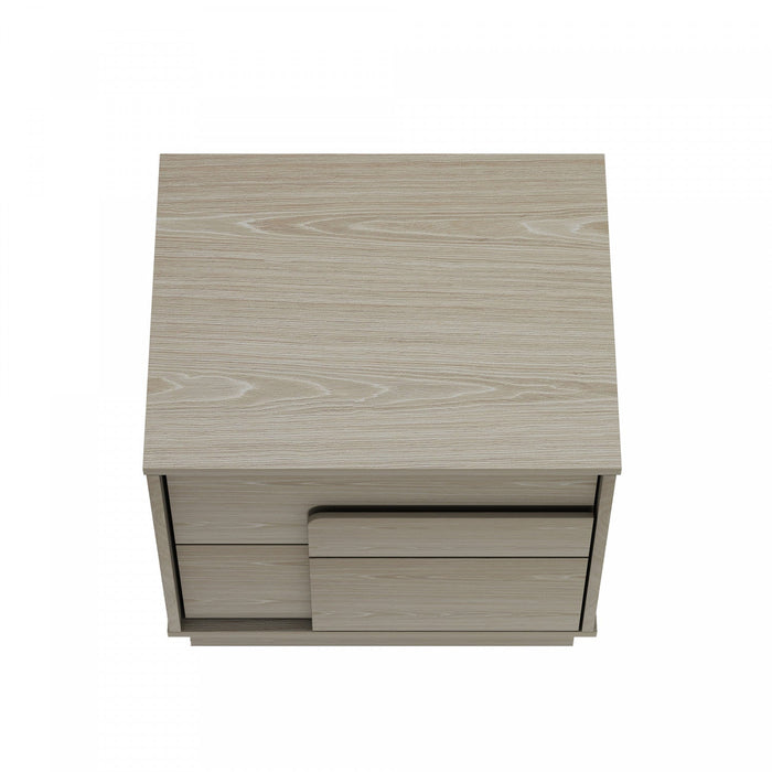 Horizon Modern 22\" Nightstand in Whitewashed Oak (2-Drawer) 