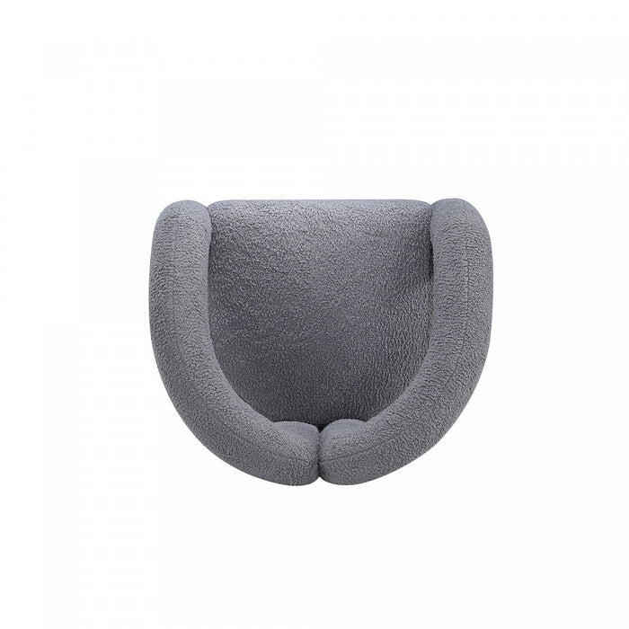 Darian Modern Boucle Lounge Chair in Gray - Set of 2 