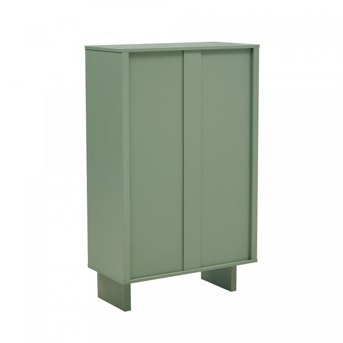 Ella Modern 32\" Accent Cabinet in Sage Green 