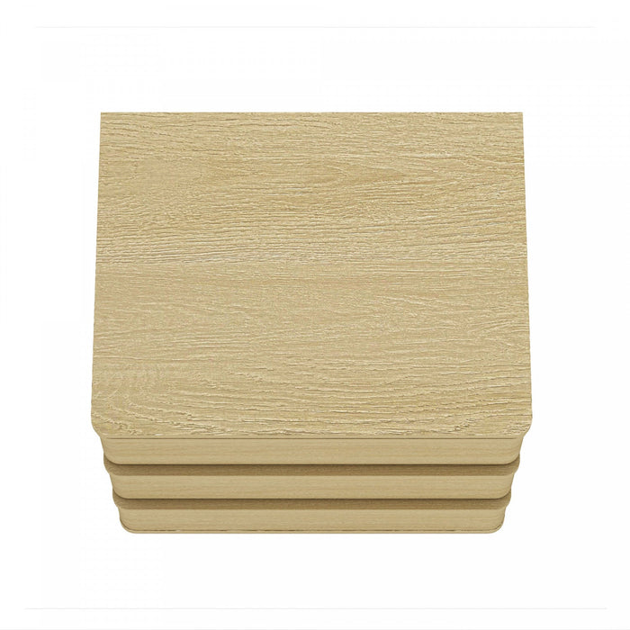 Molly Modern 26\" Nightstand in Natural Oak (3-Drawer) 