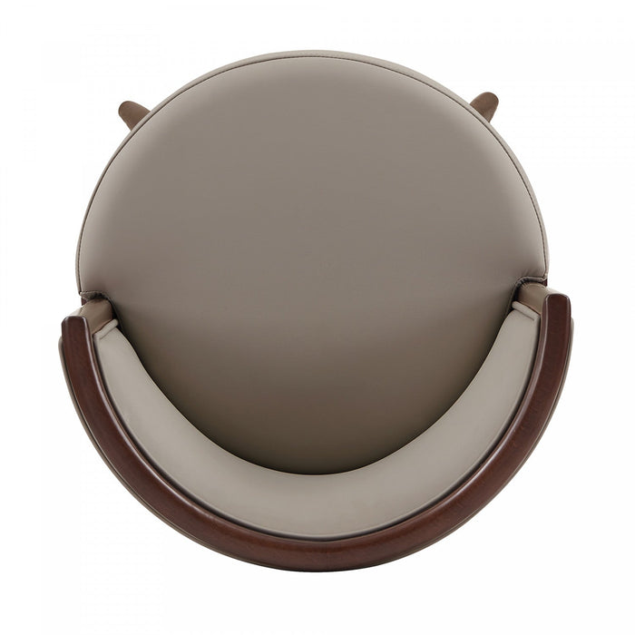 Evalyn Modern Wood Upholstered Barstool in Taupe 