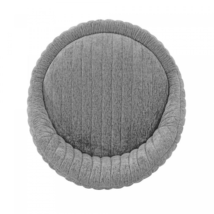 Leela Modern Chenille Swivel Lounge Chair in Gray - Set of 2 Accent Chair 