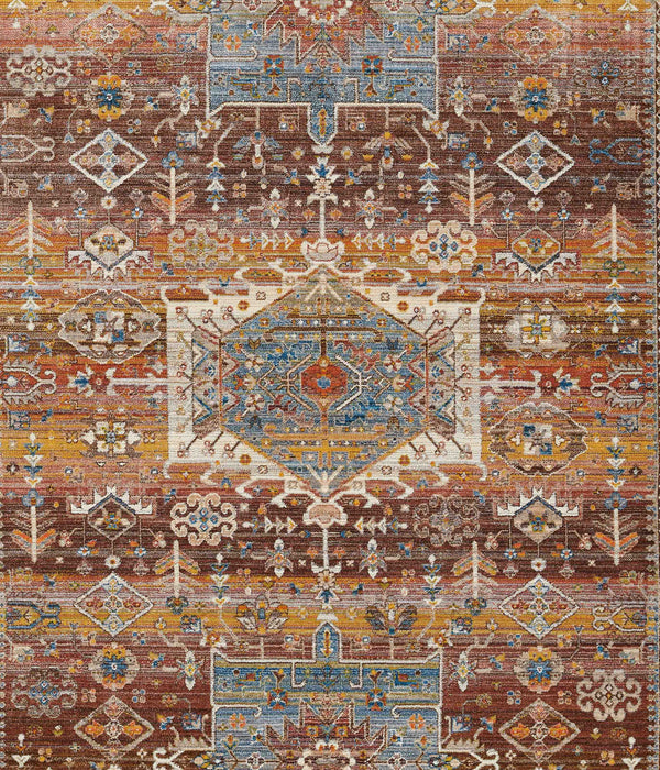 Dulce Traditional 9'0\" x Area Rug in Multi Indoor Area Rug 
