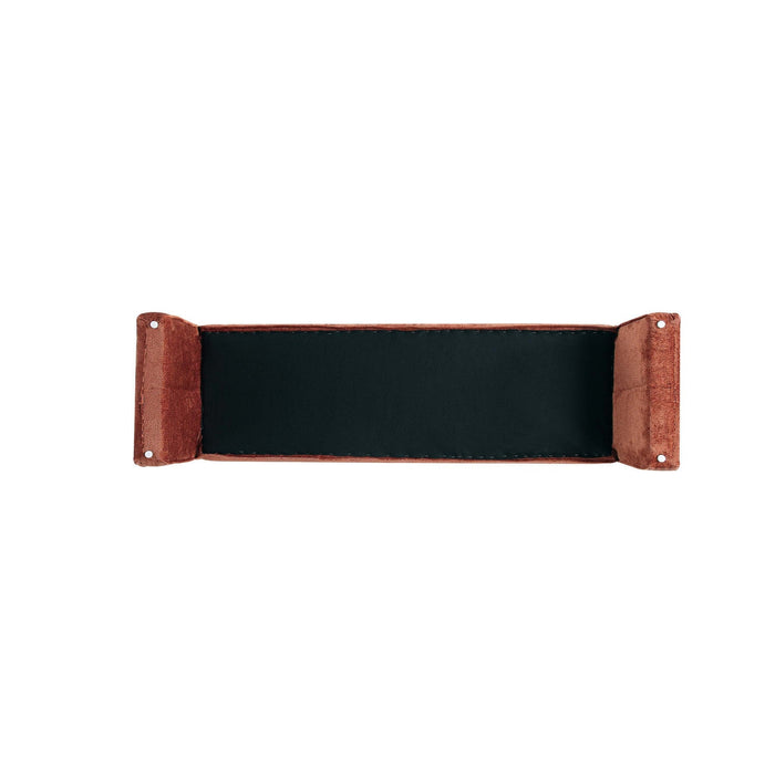 Concord Modern Glam Chenille Accent Bench in Terracotta 