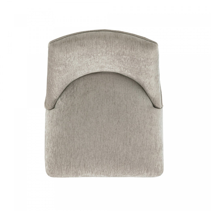 Beever Modern Chenille Wood Upholstered Barstool in Taupe - Set of 2 Bar Stool 