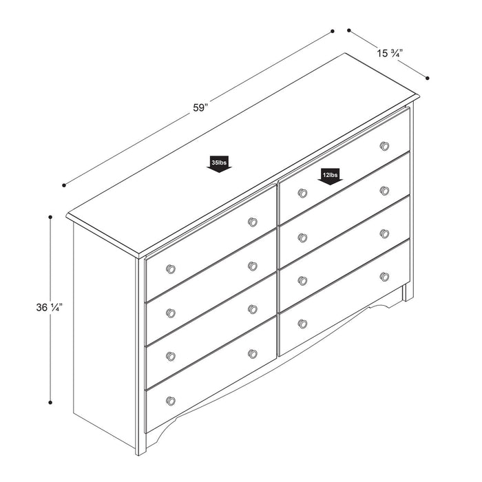 Monterey 8-Drawer Dresser - Cherry