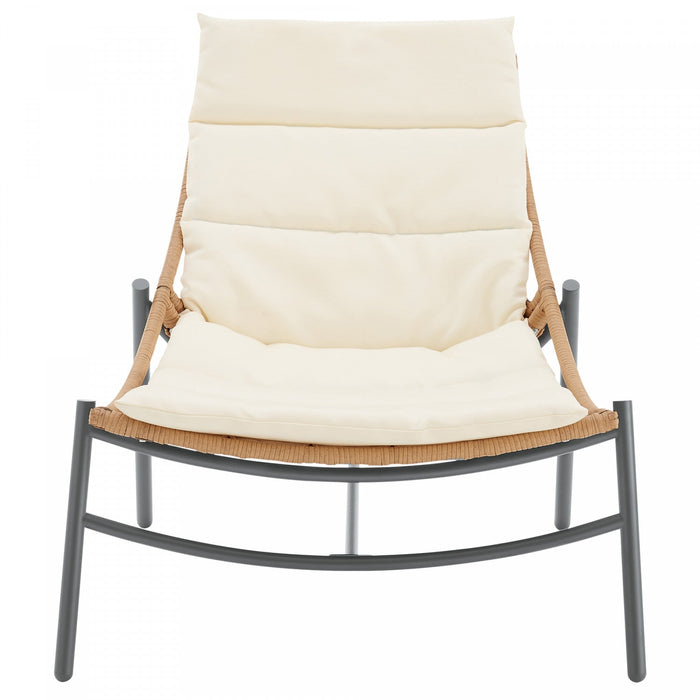 Sunset Modern 3-Piece Conversation Set in Cream 