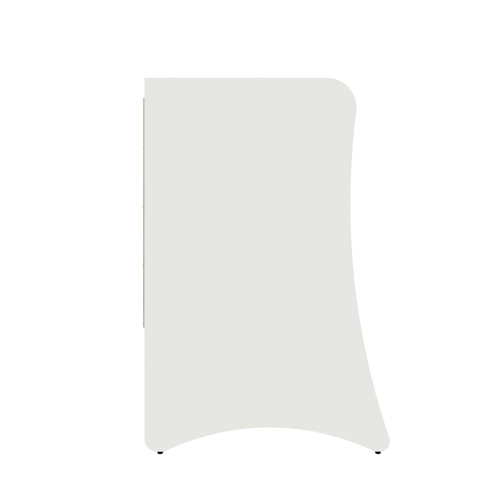 Coney Mid-Century Modern 28\" Nightstand in White (3-Drawer) 