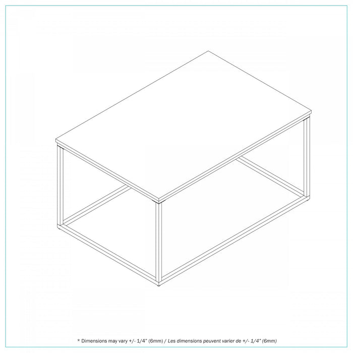 Terra Rectangular Coffee Table With Marble Top 