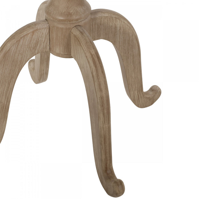 Roberta Traditional Side Table With Spider-leg Base, Driftwood 