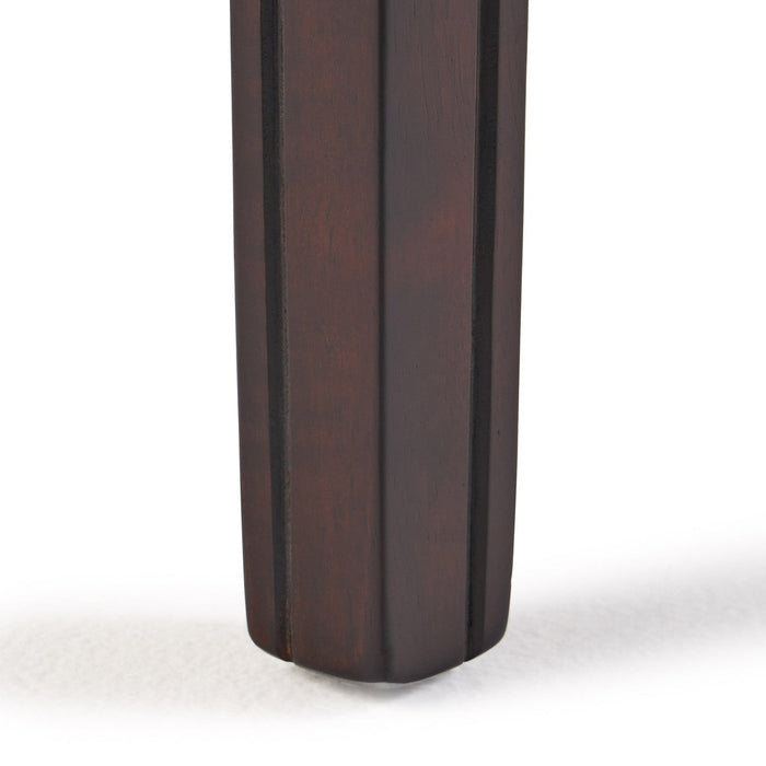 Tiffin Counter Stools Set Of 2, Saddle Seat With Studded Trim, Vegan Leather - Brown 