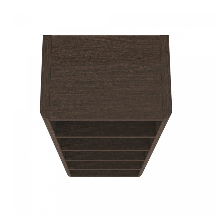 Rivington Modern 28\" Open Bookcase in Dark Walnut 