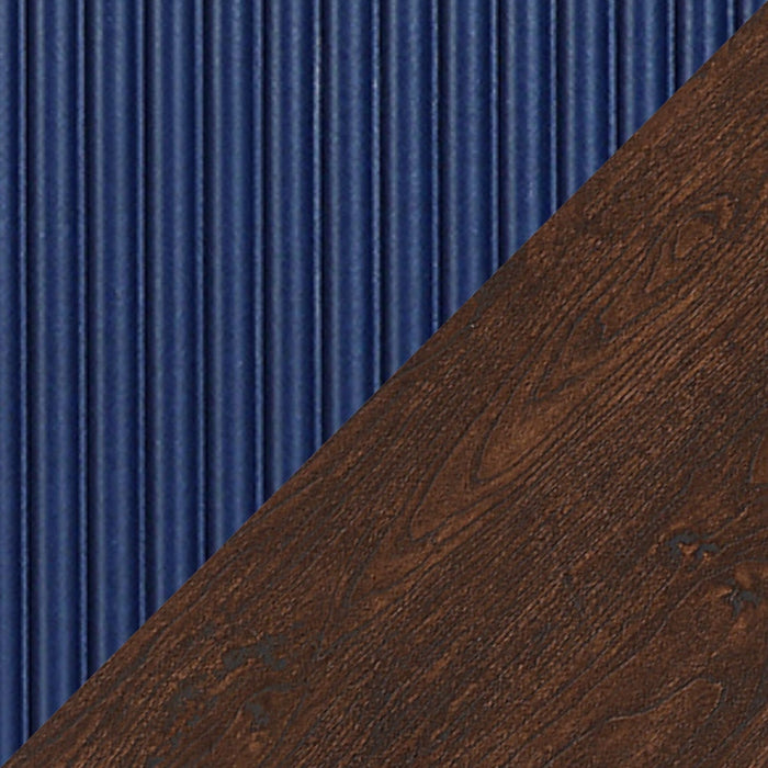 Duane Mid-Century Modern 2-Piece Coffee Table & End Table Set in Navy Blue 