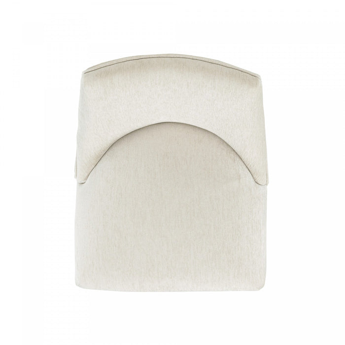 Beever Modern Chenille Wood Counter Stool in Cream - Set of 3 Bar Stool 