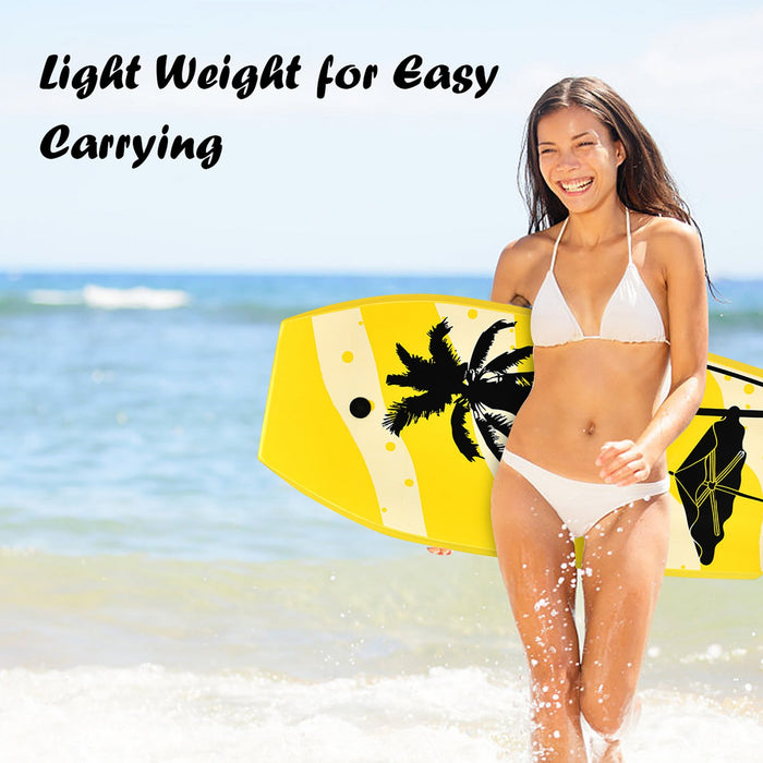 Goplus Body Board 33'' Super Lightweight Surfing Board W/ Leash Xpe Deck Eps Core