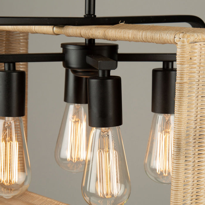 Perris 4-Light Black Pendant 