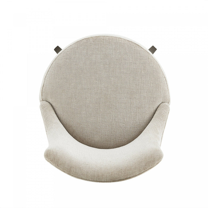 Lucia Modern Wood Upholstered Chenille Barstool in Natural Bar Stool 