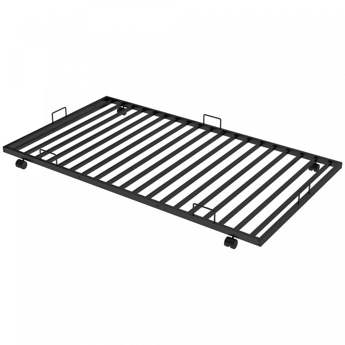 Tammy Space-saving Metal Twin Over Bunk Bed With Trundle - Black 
