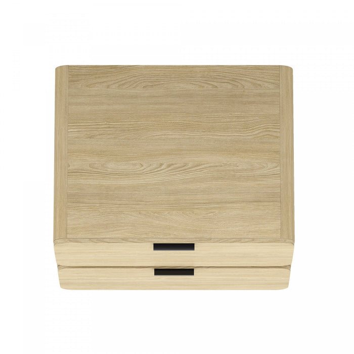 Chrystie Contemporary Modern 26\" Nightstand in Natural (2-Drawer) 