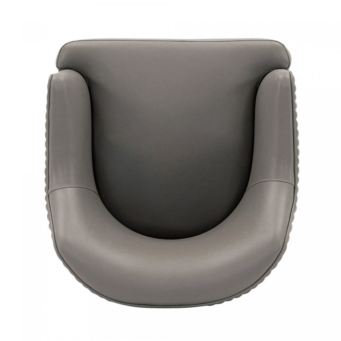 Raya Modern Wood Vegan Leather Dining Chair in Taupe - Set of 2 