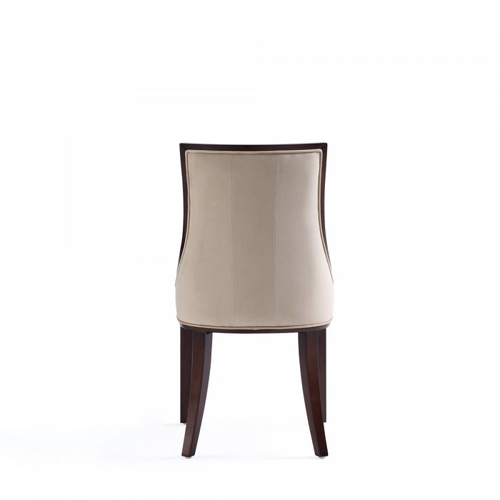 Fifth Avenue Traditional Wood Upholstered Dining Chair in Tan - Set of 4 