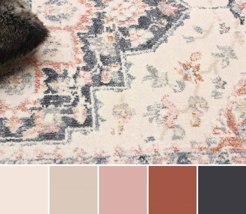 Heriza Ivory Area Rug - 5'0\" X 8'0\"  