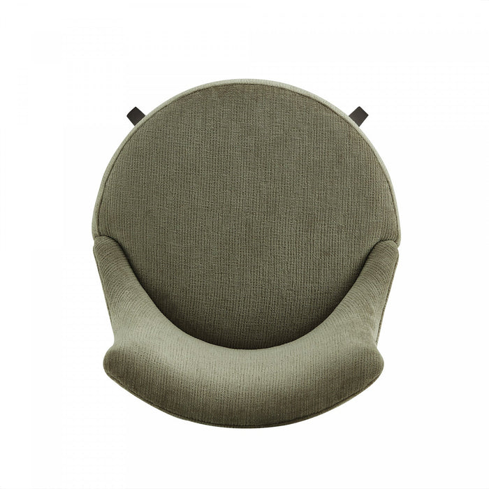 Lucia Modern Wood Upholstered Chenille Barstool in Leaf Green Bar Stool 