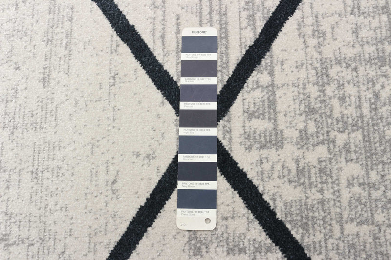 Damali Ivory/Blue Machine Washable Area Rug - 8'0\" x 10'0\"