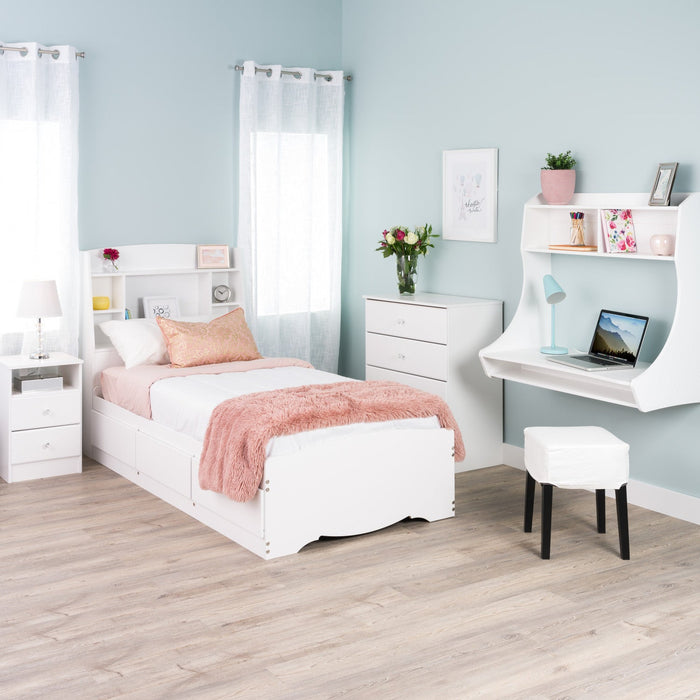 Astrid Kids 2-Drawer Nightstand - White