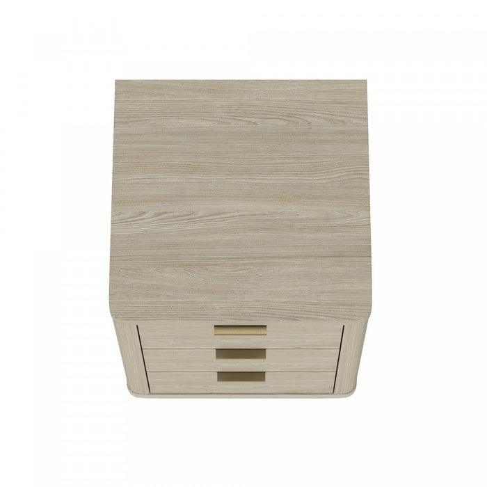 Evelyn Modern 20\" Nightstand in Natural (3-Drawer) 