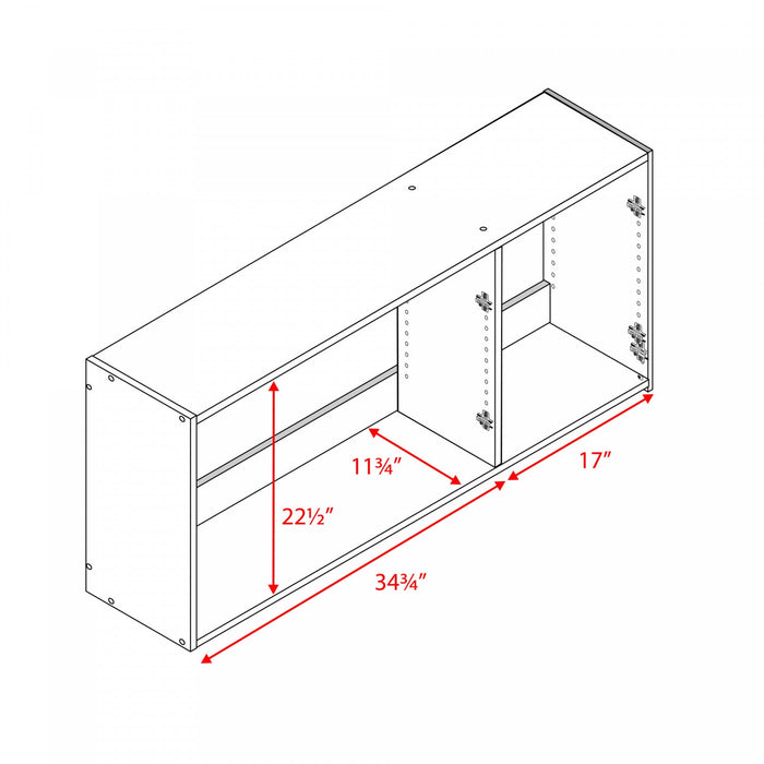 Elite 54\" Wall Cabinet - White
