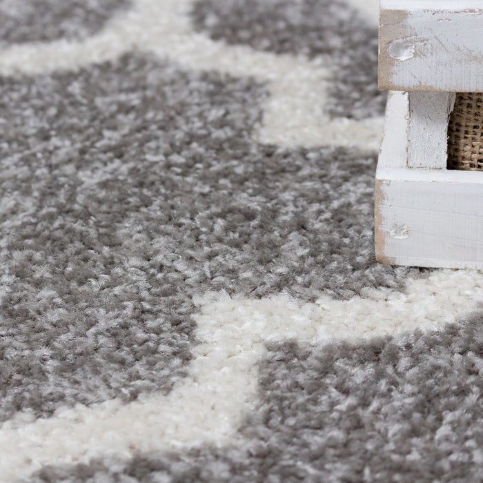 Lav Lat Grey 4x6 Area Rug