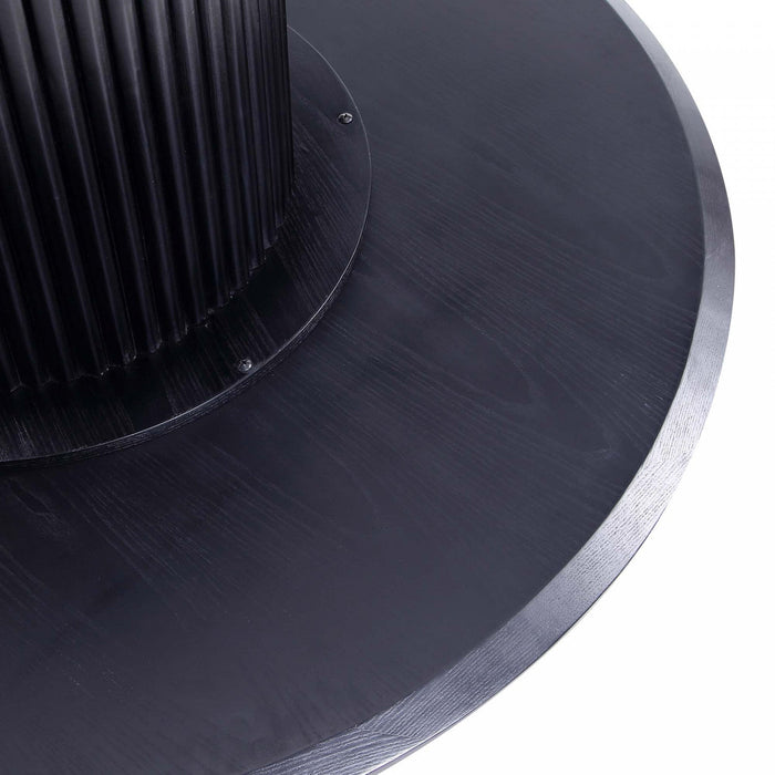 Hathaway Modern Industry Chic 47\" Round Dining Table in Black 