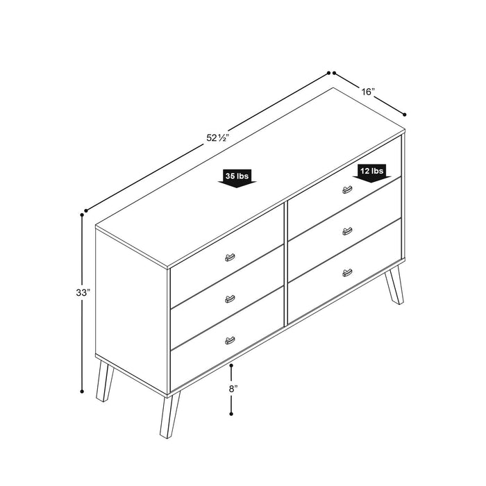 Milo 6-Drawer Dresser - Cherry