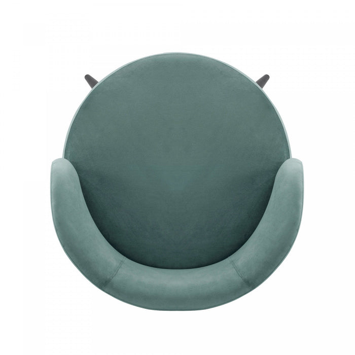 Kaya Modern Wood Velvet Dining Chair in Mint Green - Set of 2 