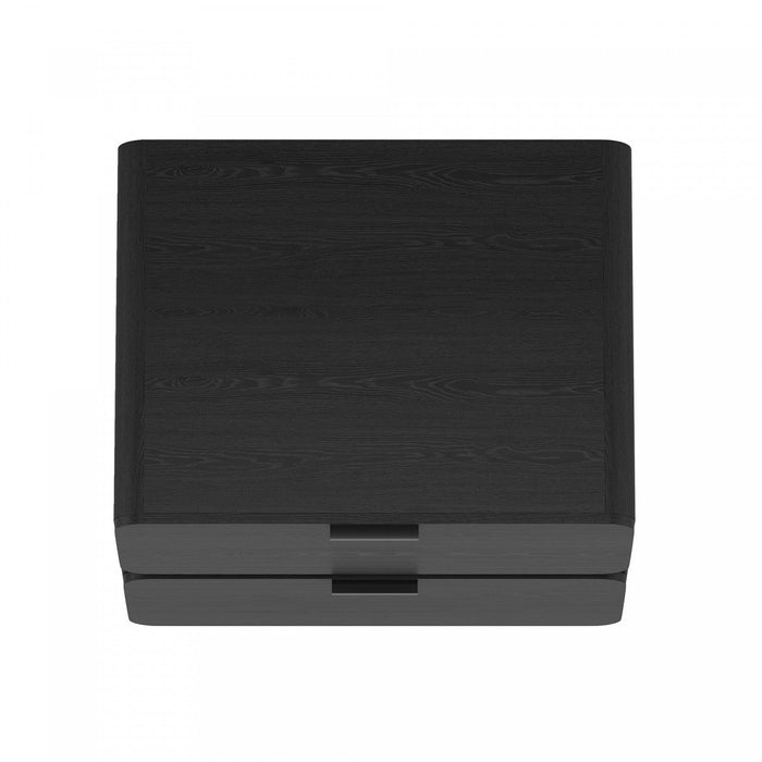 Chrystie Contemporary Modern 26\" Nightstand in Black (2-Drawer) - Set of 2 