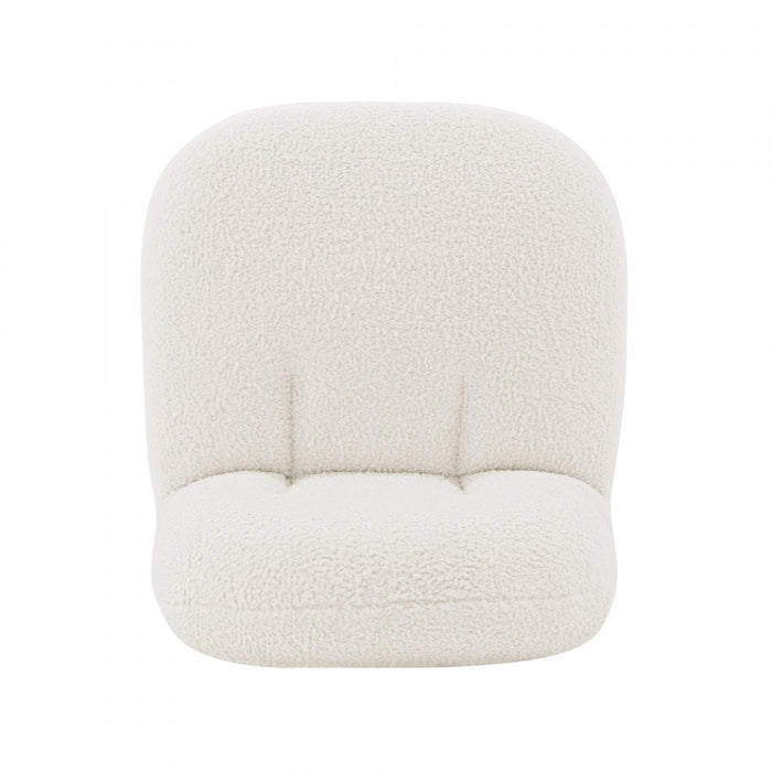 Edina Modern Boucle Lounge Chair in White - Set of 2 