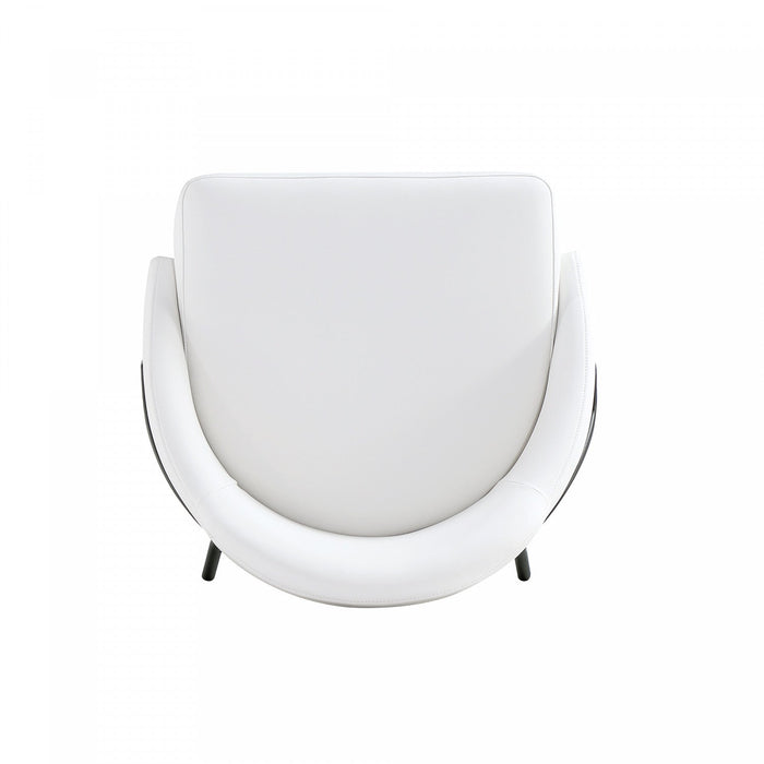 Gracie Modern Metal Upholstered Barstool in White and Black Bar Stool 