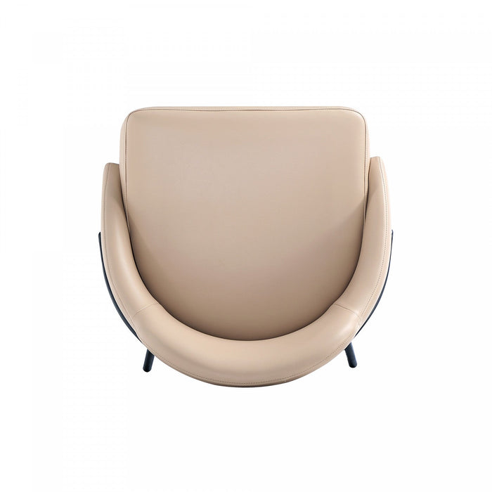 Gracie Modern Metal Upholstered Barstool in Tan and Black Bar Stool 