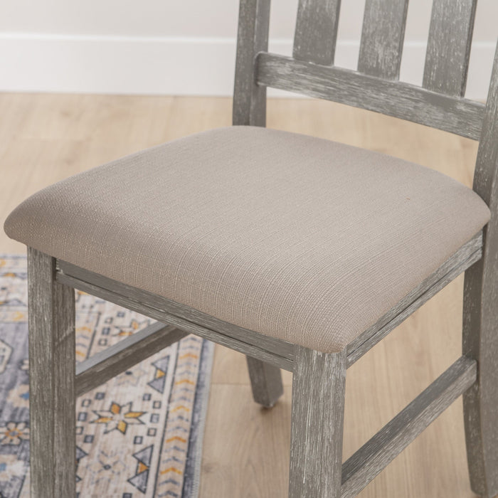 Turino Fabric Weathered Grey Dining Chair - Set of 2