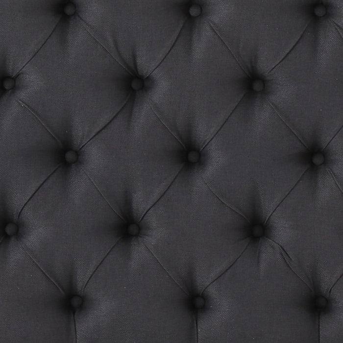 Hansen Upholstered Wingback Headboard With Button Tufting,king Size,black 