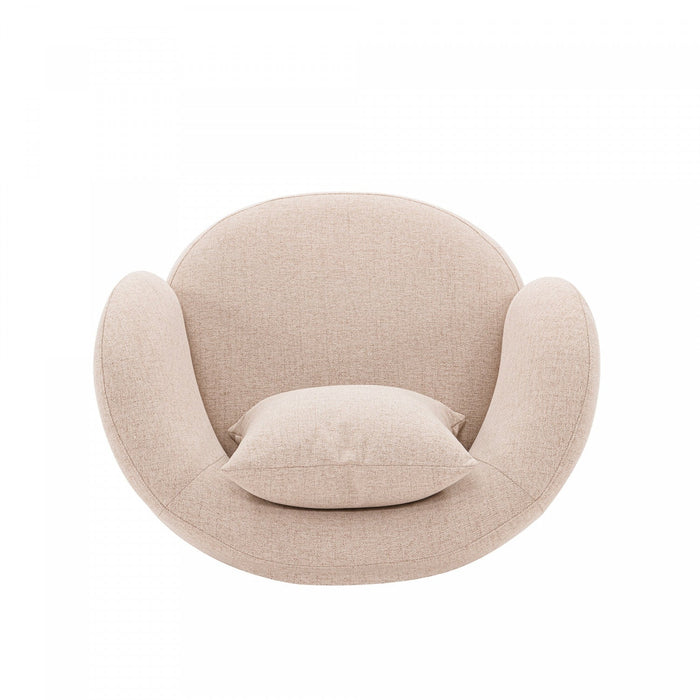 Siri Modern Upholstered Lounge Chair in Wheat - Set of 2 