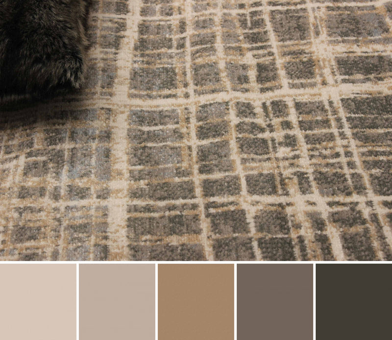 Lattice Grey Area Rug - 5'0\" X 8'0\"  