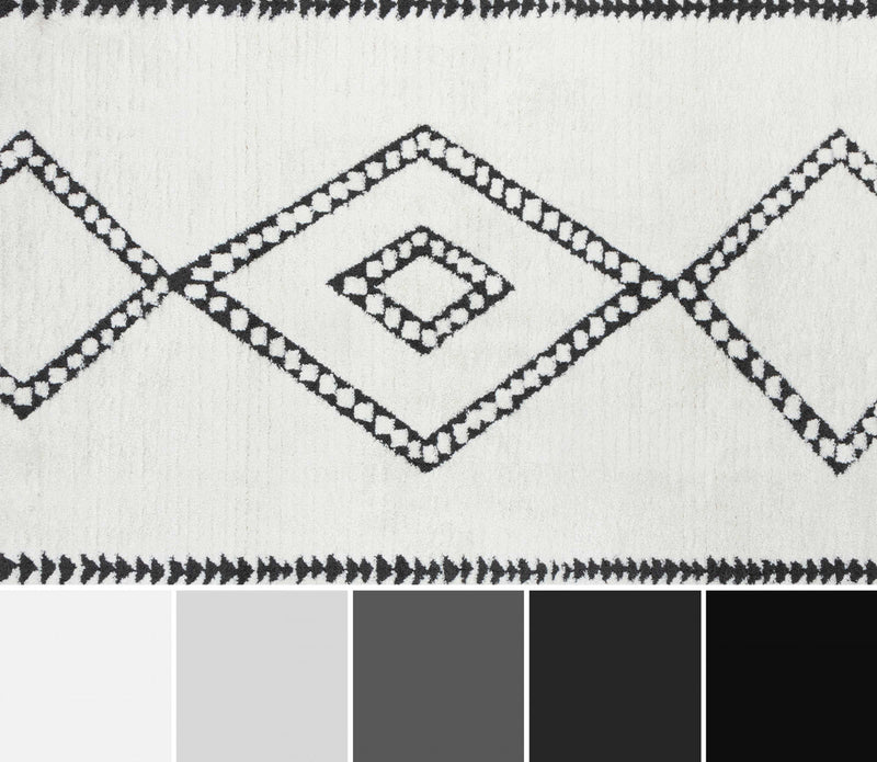Zelda Contemporary 9'10\" x 12'10\" Area Rug in Ivory Indoor Area Rug 